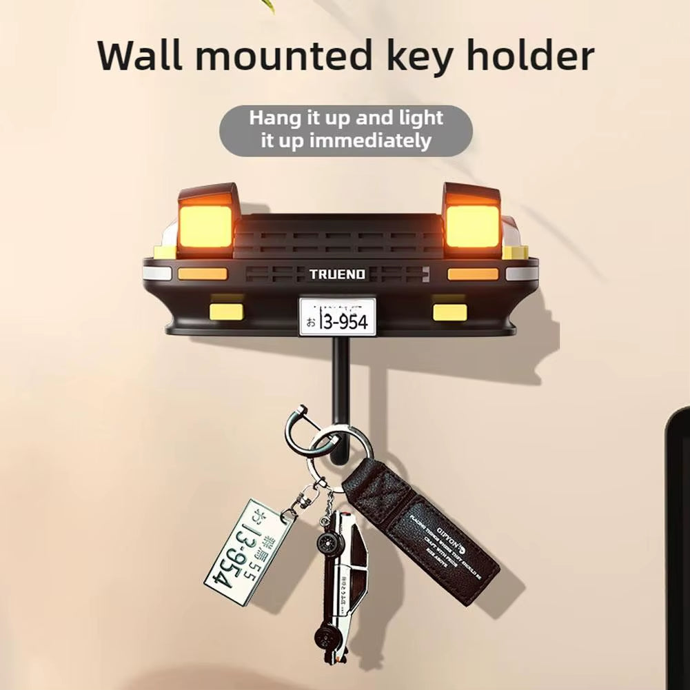 AE86 Car Headlight Key Holder Decor Creative Senior Key Hanger Wall-Mounted Home Key Hooks Room Wall Decoration Enthusiasts Gift
