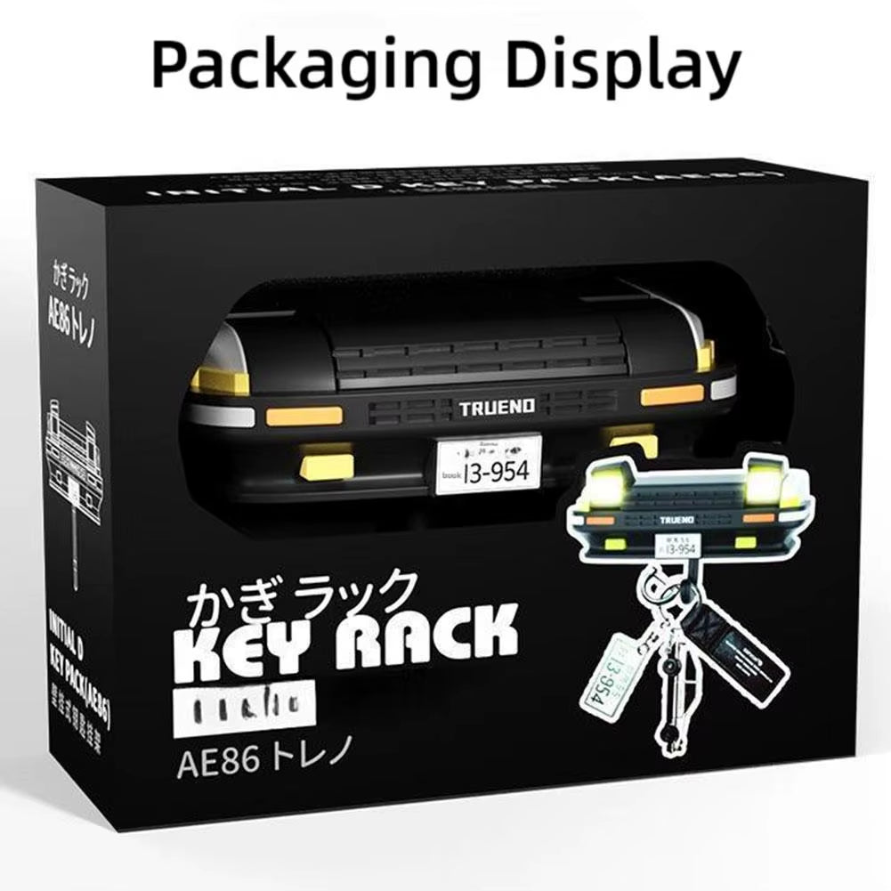 AE86 Car Headlight Key Holder Decor Creative Senior Key Hanger Wall-Mounted Home Key Hooks Room Wall Decoration Enthusiasts Gift