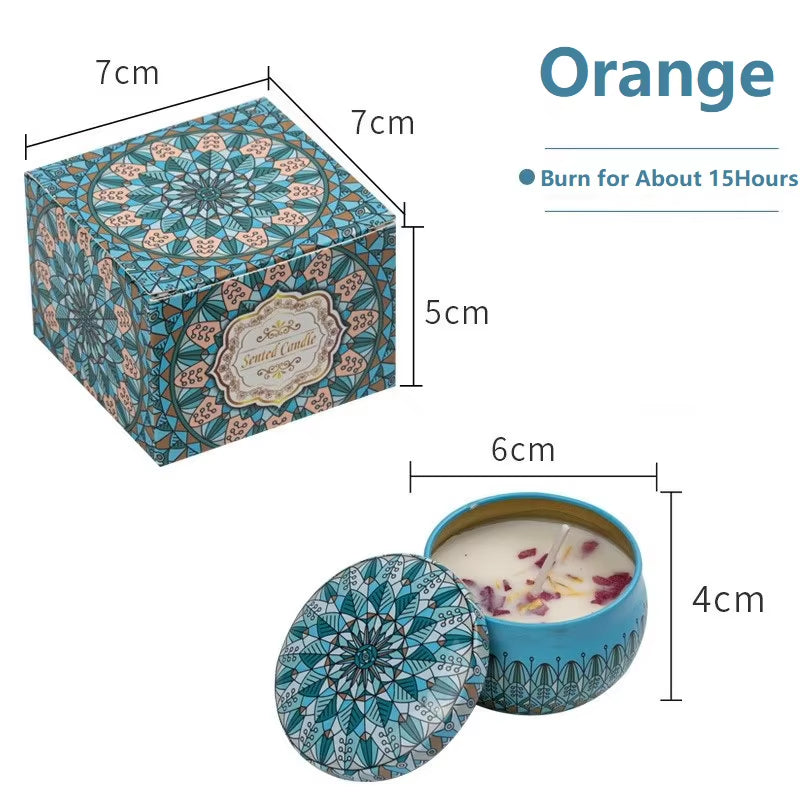 Vintage Scented Soy Wax Candles – 1/4PCS Flower Fragrance Candle Jars for Gifts & Home Decor